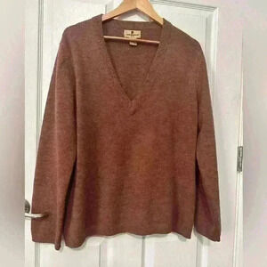 Woolrich Birch Heather Pull Over V-neck Wool Blend Sweater Men’s Size XL